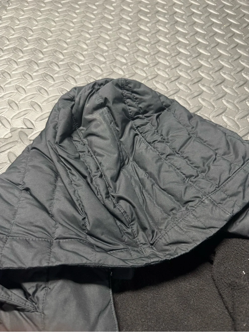 Athleta Girl Black Hooded Goose Down Puffer Jacket Size 12 Large Winter Coat